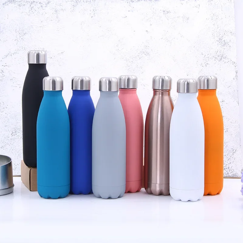 LMHBJY 500ml Creative 304 Stainless Steel Vacuum Insulating Bottle Tea and Coffee Thermos Outdoor Sports Water Bottle