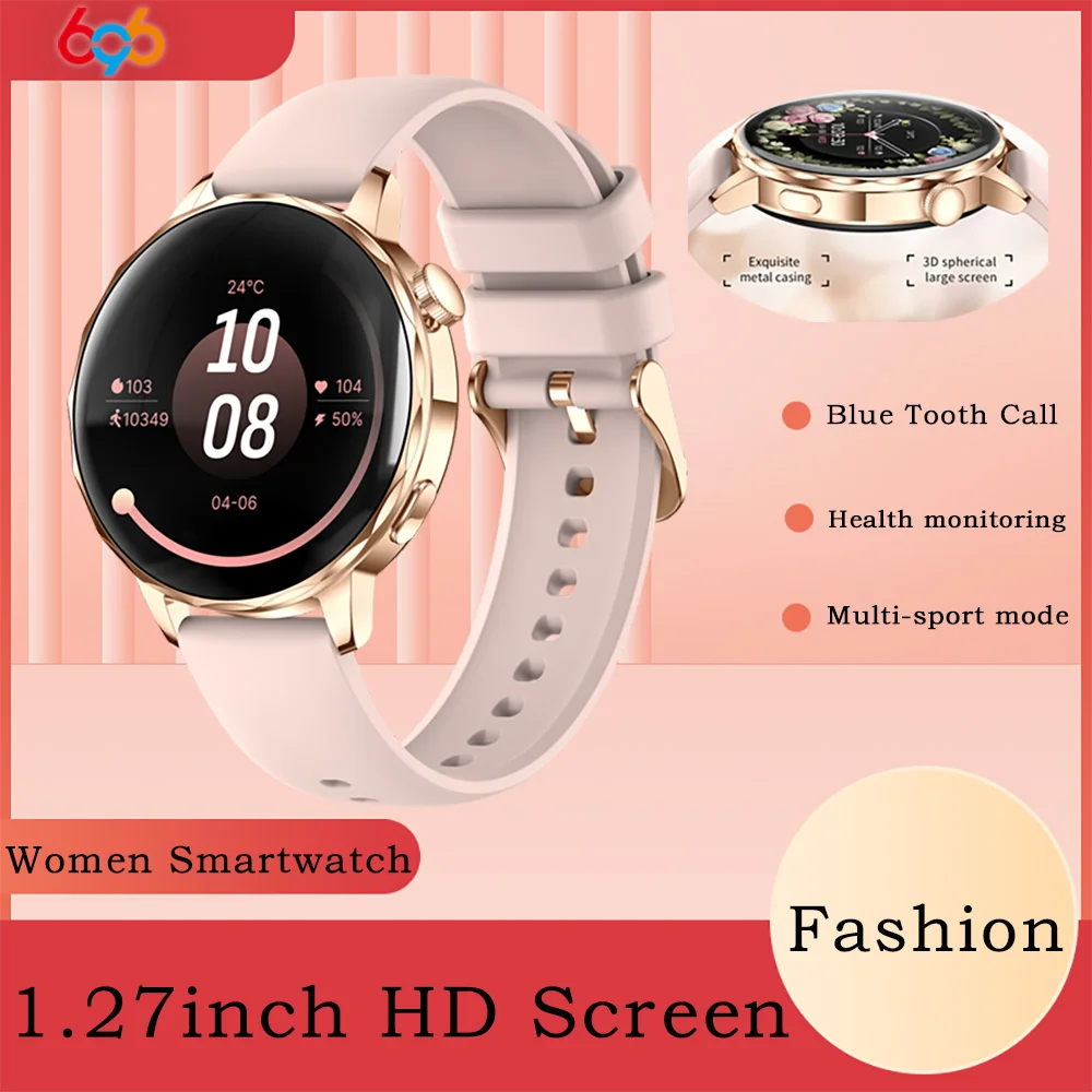 Moda nuovo orologio intelligente da donna dente blu chiamata sport braccialetto fitness musica impermeabile frequenza cardiaca sonno signora salute Smartwatch