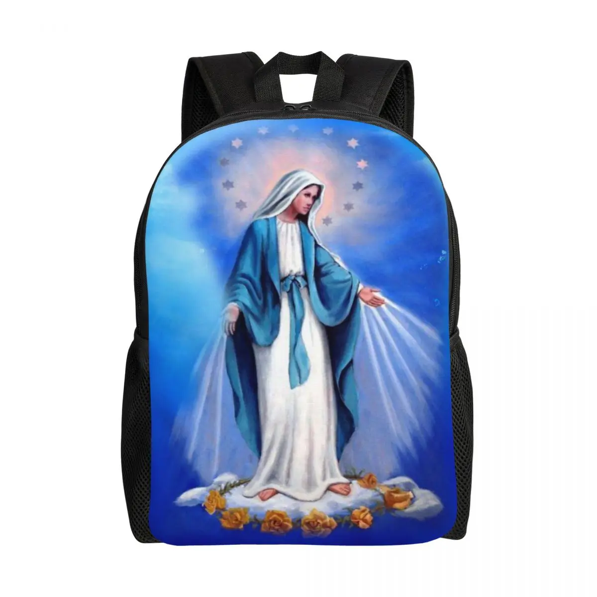 Custom Catholic Virgin Mary Backpacks Women Men Basic Bookbag for College School Our Lady of Fatima Bags