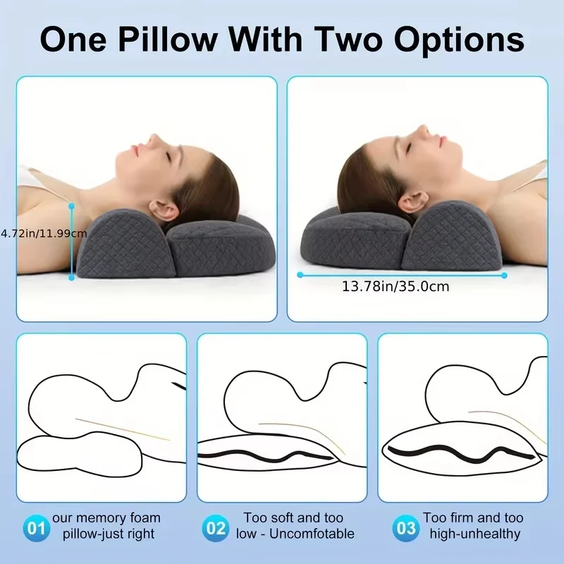 Contour-designed neck and shoulder support cushion for enhanced sleep quality and posture alignment