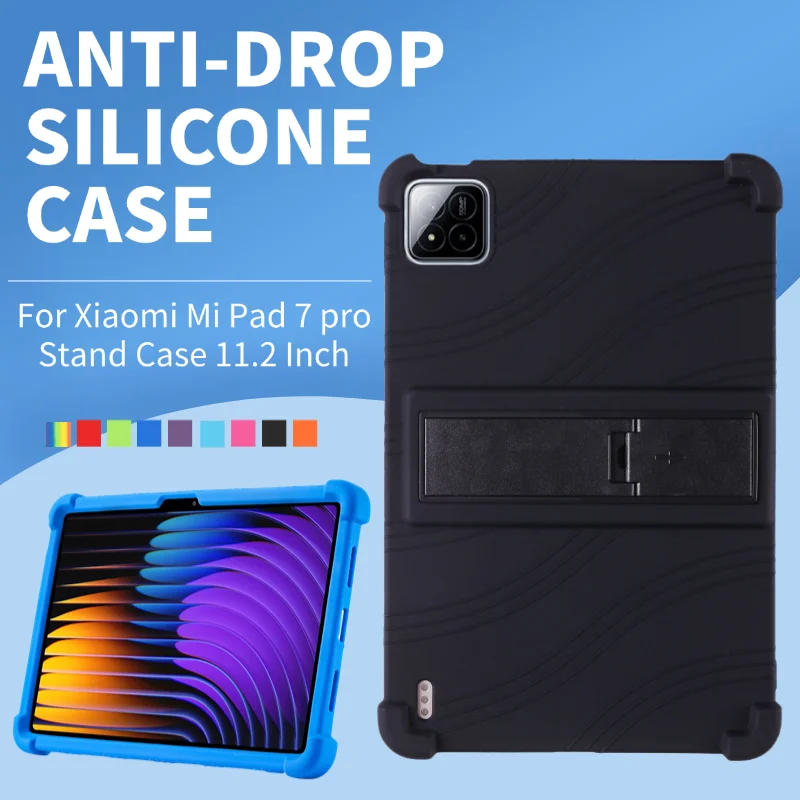 

Чехол-подставка для Xiaomi Mi Pad 7 pro, 11,2 дюйма, мягкий силиконовый детский регулируемый чехол для планшета с подставкой для Xiaomi Mi Pad 7
