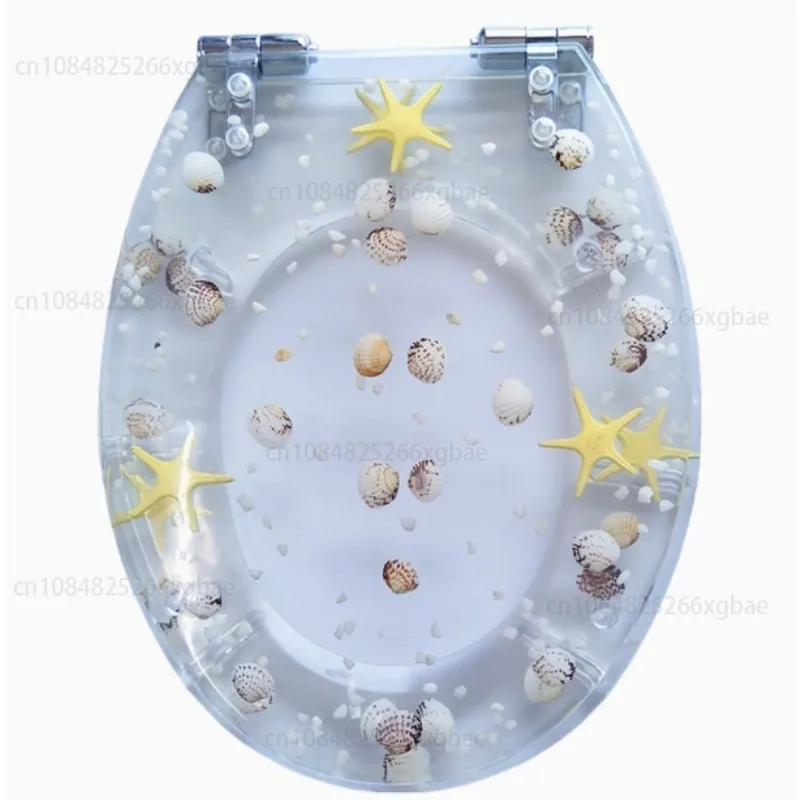 

Toilet Seat Cover For Household General Toilet Plate Thick Resin Transparent Toilet Cover V U O-Style Old-Fashioned inodoro