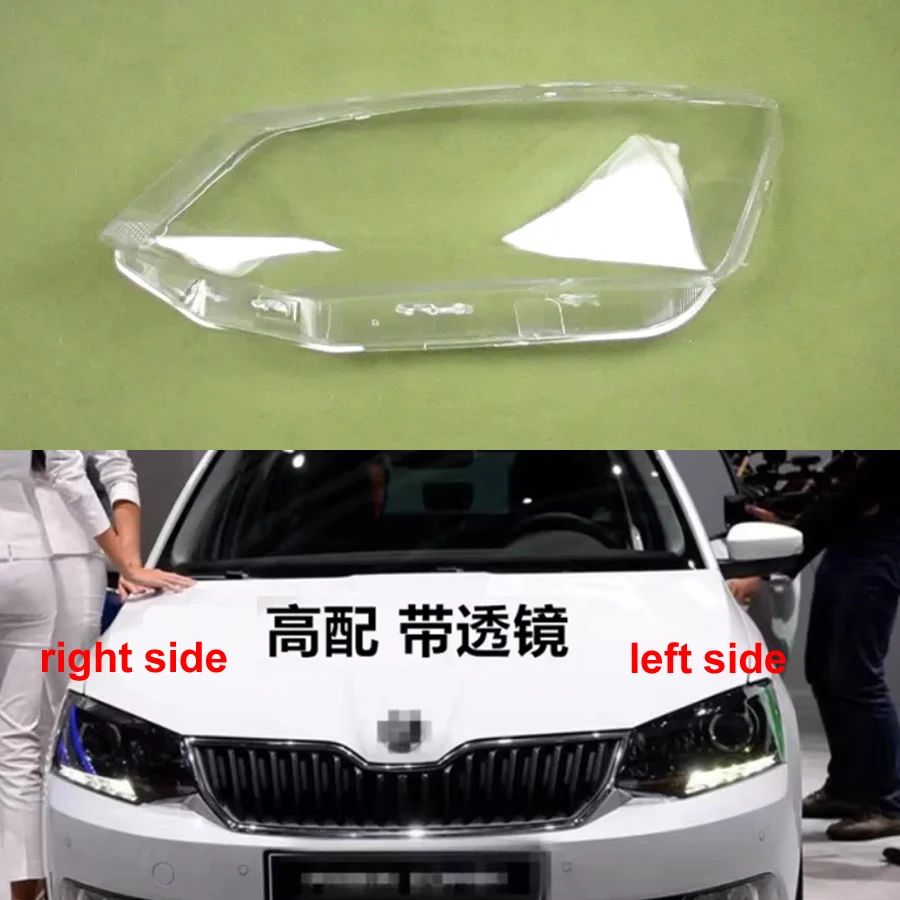 For Skoda Fabia 2015 2016 2017 High configuration Headlight Shell Lamp Shade Lens Headlamp Cover Plexiglass Replacement Parts