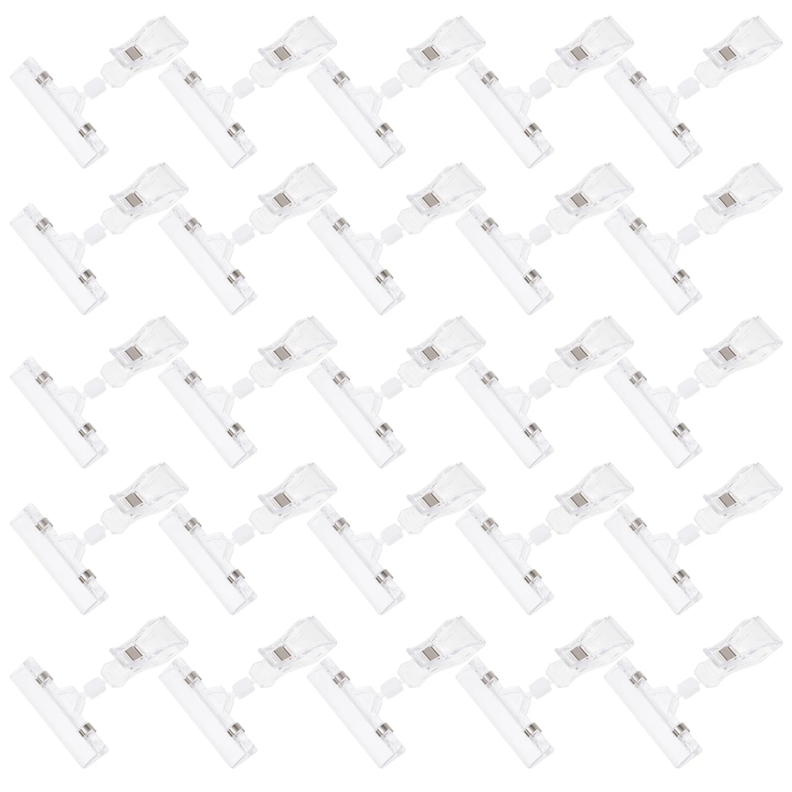 

25Pcs Excellent Manufacturing Process Double Display Label Clip Swivel Price Clip for Texts Advertisement Double Display Clips