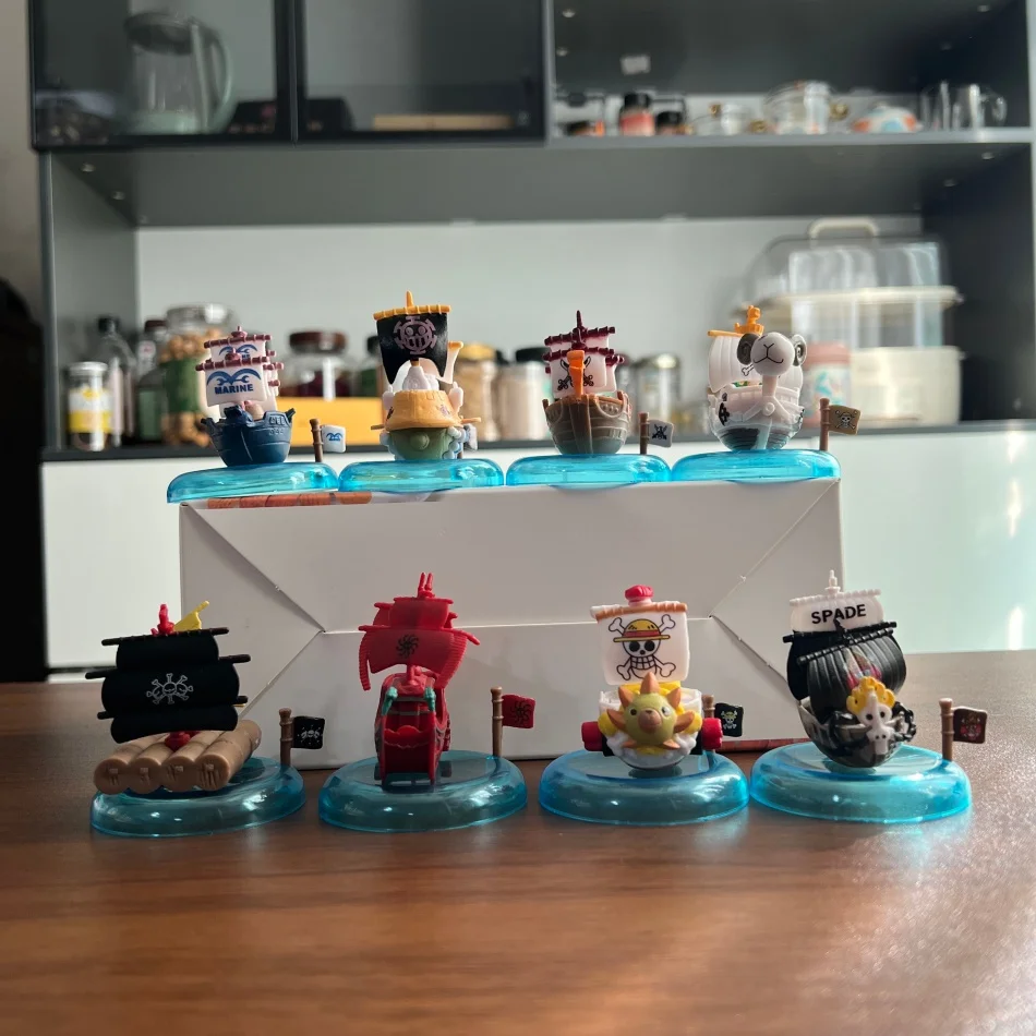 

1-8pcs/set Anime One Piece Figure Luffy Zoro Sanji Mini Pirate Ship Action Blind Box PVC Model Doll Collection Toy Gift Kids