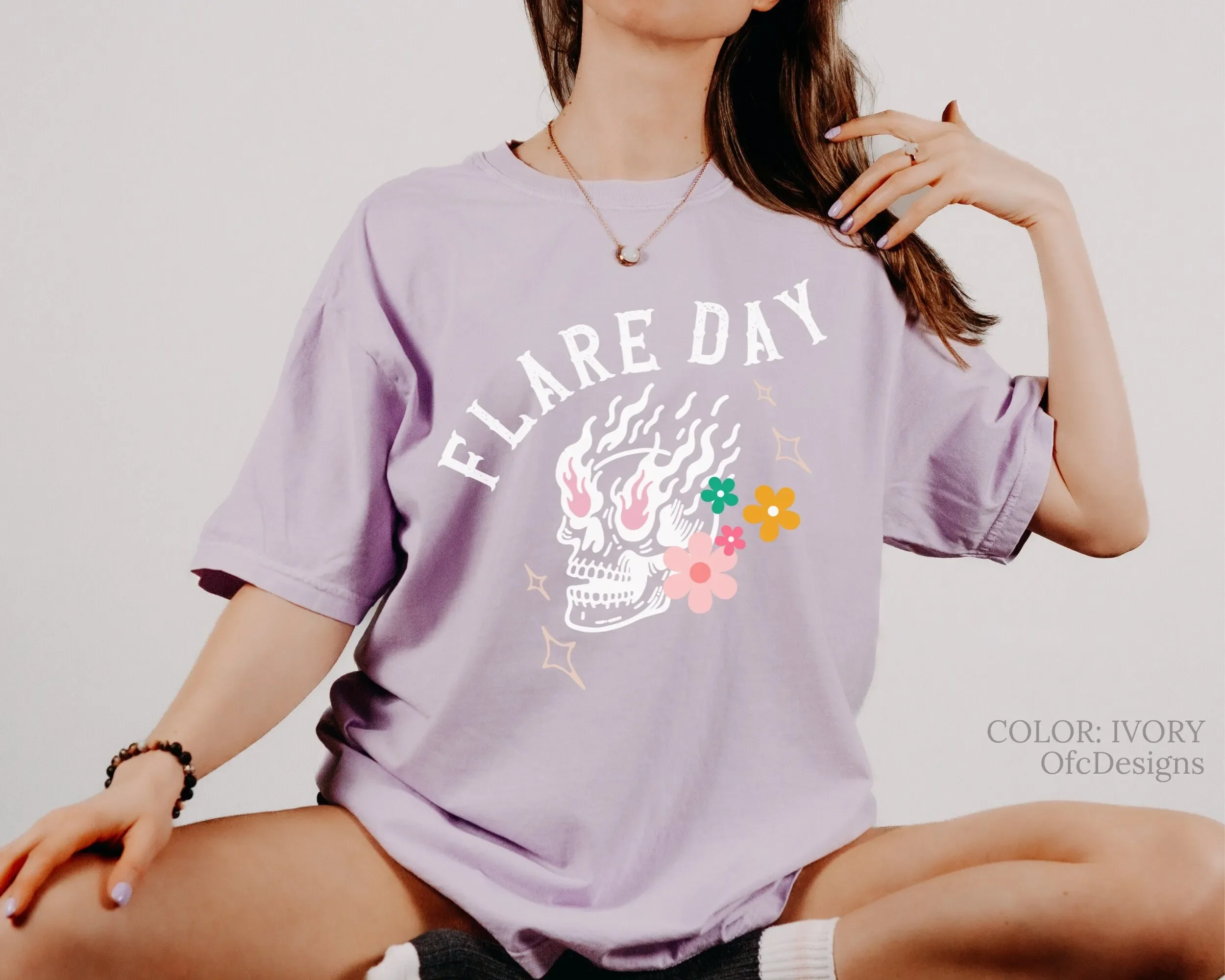 Chronic Illness T Shirt Endometriosis Flare Day Fibromyalgia Spoonie Migraine Ehlers Danlos Ankylosing Spondylitis