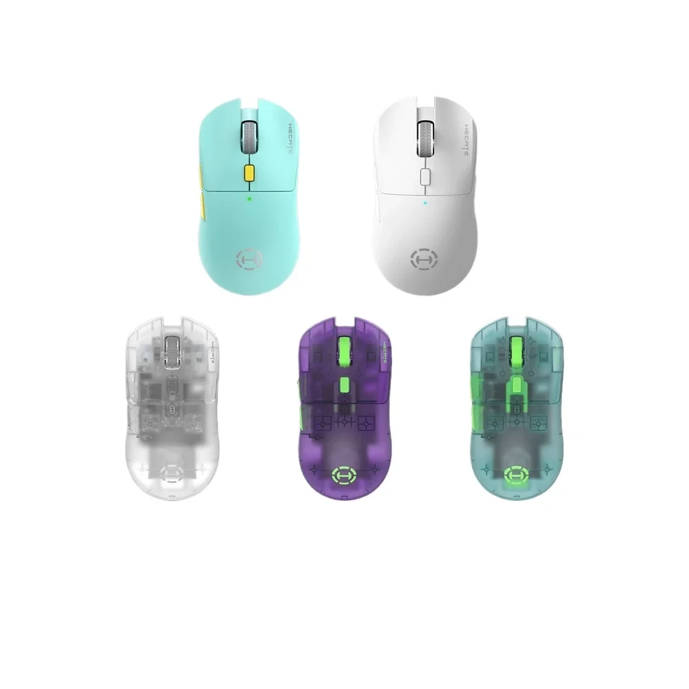 HECATE G3MPro Transparent Gaming Wireless Tri-mode Silent Lightweight Mouse Microswitch 500mAh PAW3395 Office Esports Double