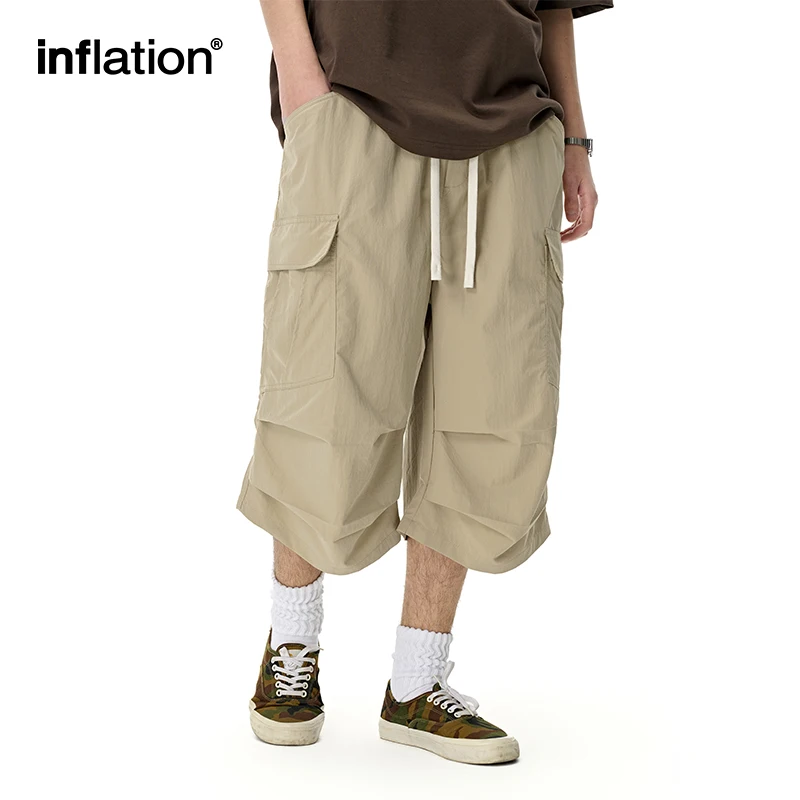 

Инфляция Широкие брюки-карго с карманами Повседневные брюки в японском и американском стиле для мужчин