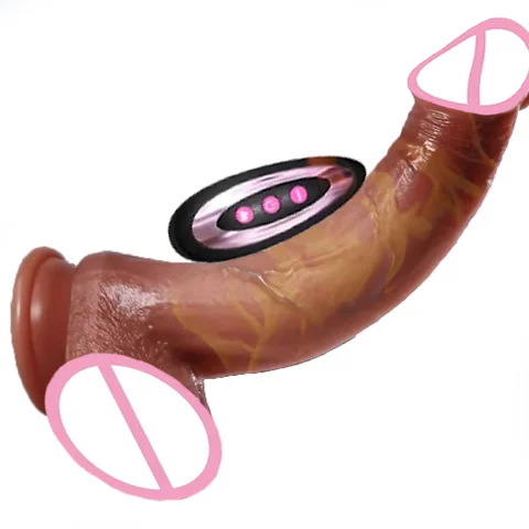 Dildo - Realistic Thrust Dildo Vibrator, Telescopic Vibration Realistic G-spot Stimulator, With Strong Suction Cup, Heating And 6 Thrust And 10 Vibration Dildos Suitable For Female Couples As Realistic Adult Sex Toys