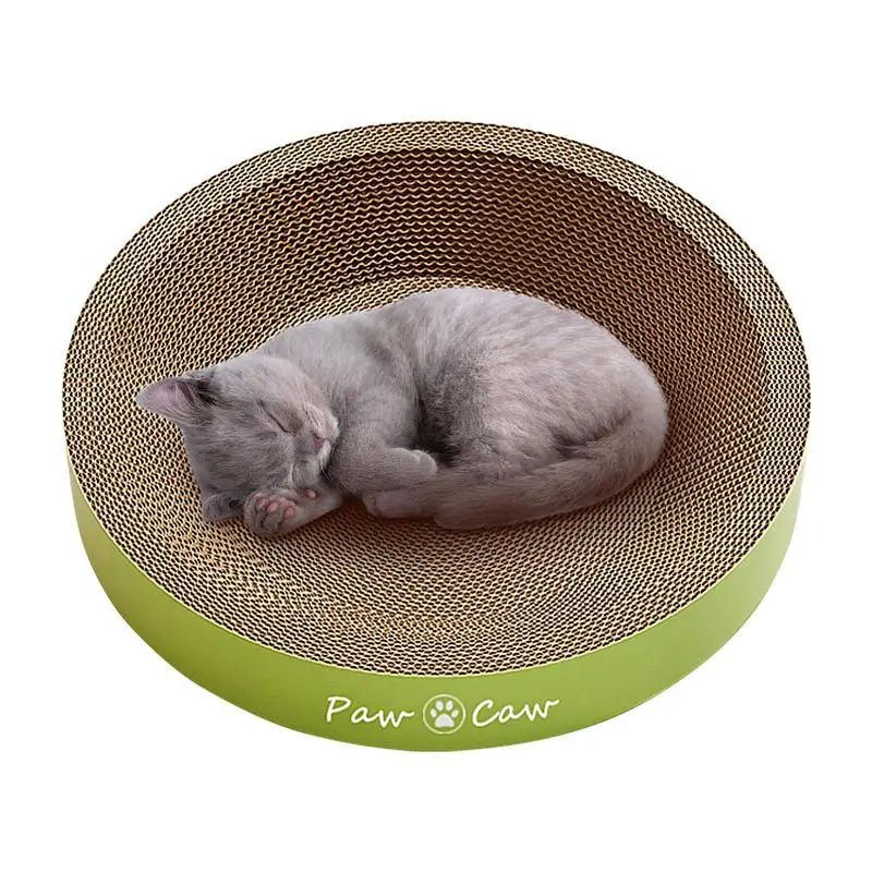 Cat Scratch Pad Corrugated Claw Scratch Pad Round Scratching Board Long-Lasting Lounge Bed Rest Recycled Pet Supplies For Pets