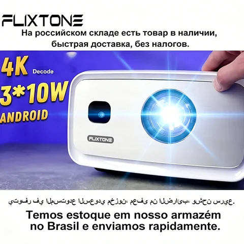 Flixtone D9W Ultra Проектор 40000 Люмен 4K 1080P