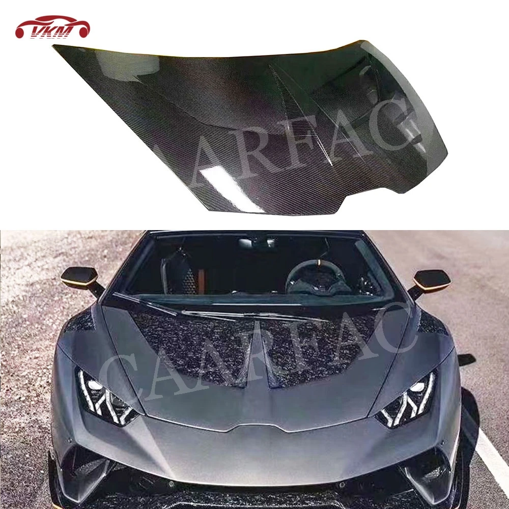 

Carbon Fiber Material Front Bumper Engine Hood Body Kits Accessorise For Lamborghini Huracan LP580 LP610 1016 Style 2014-2019