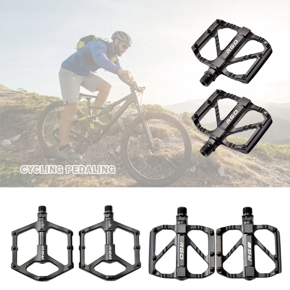 

Aluminium Alloy Bicycle Pedals Easy To Install Black Bike Foot Plat Anti-slip Replacement Mountain Bike Pedals MTB Road Bike