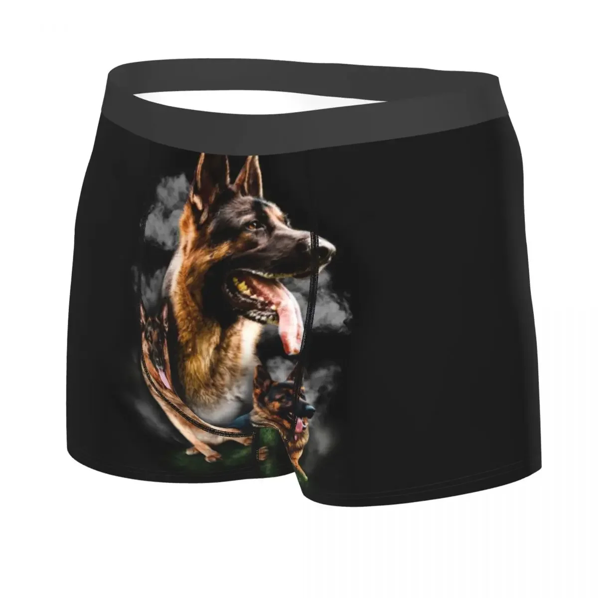 Novelty German Shepherd Dog Boxers Shorts Panties Men's Underpants Breathable GSD Animal Wolf Dog Briefs Underwear