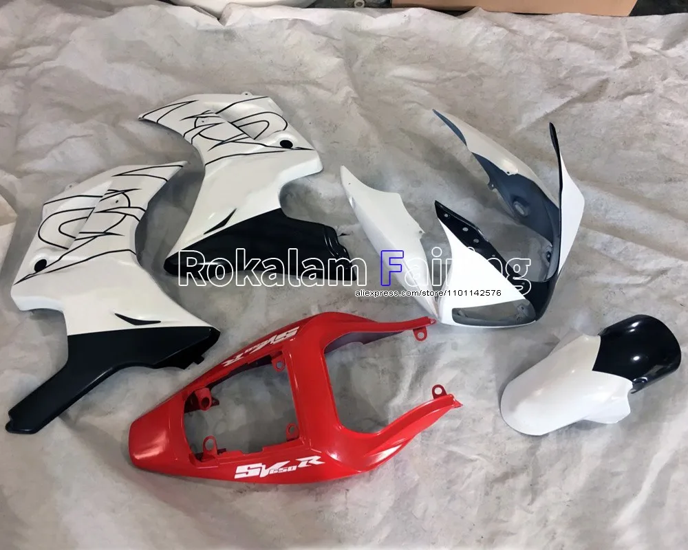 

Cheap SV 650 s Fairings For Suzuki SV650 03-13 SV650S 2003-2013 SV650s Red White Bodyworks Motorycycle Fairing set