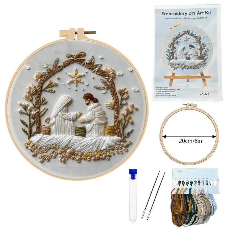 Jesus Birth Christmas Embroide - Cotton Embroidery Thread Skeins ulasan dan harga