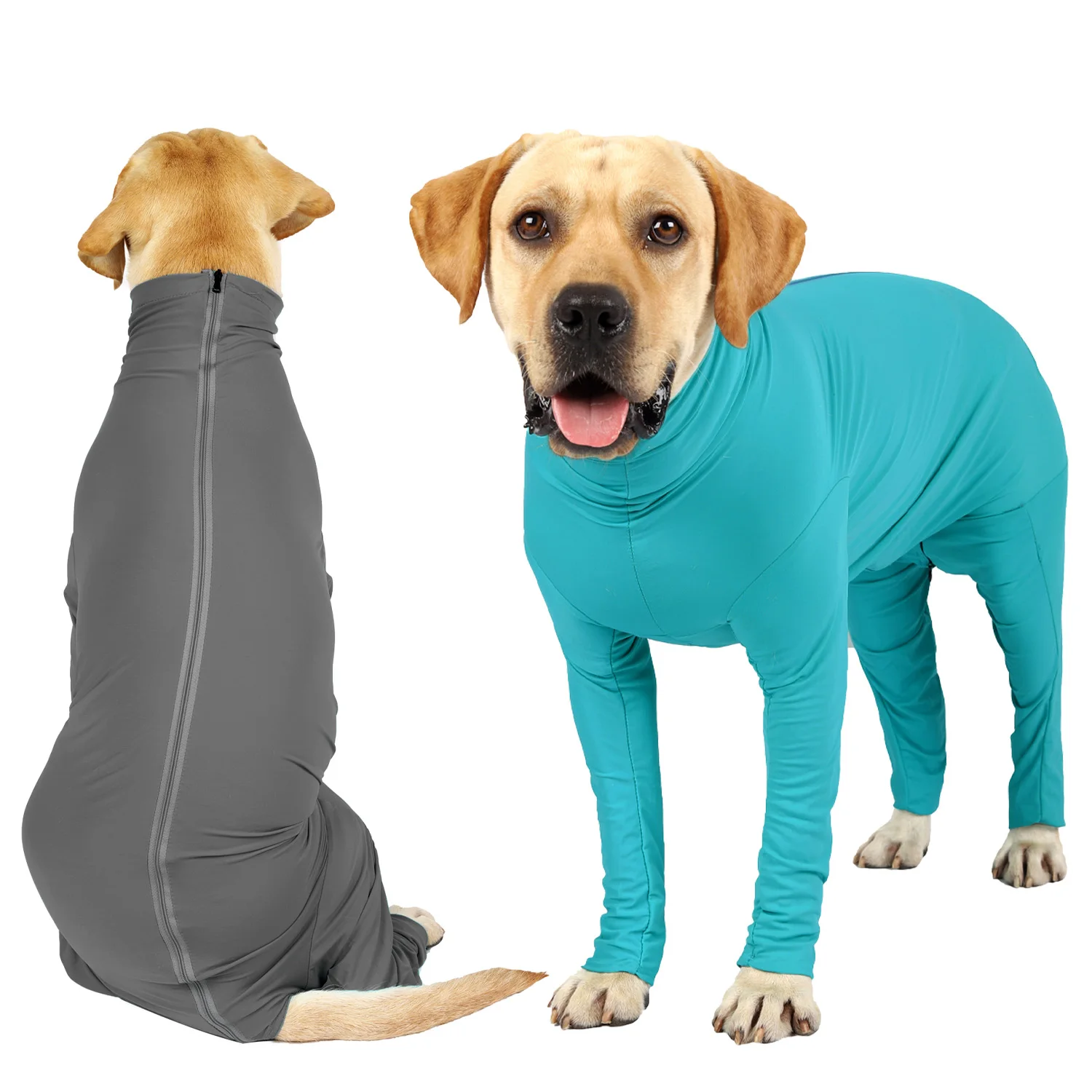 Four-Legged Dog Recovery Suit, Breathable Stretch Pet Surgery Recovery Jumpsuit, Anti-Licking Wound Protective Clothes for Spay