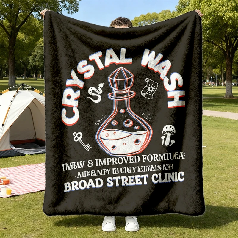 Crystal Wash Comfort Flannel Blanket-He Who Fights with Monsters, Fantasy Flannel Throw, Book Lover Gift