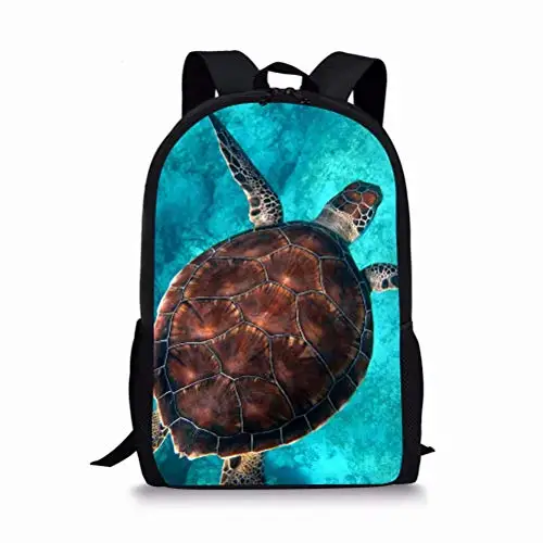 Sea Turtle ransel untuk anak laki-laki perempuan ransel Sekolah dipersonalisasi ransel hewan laut tas buku kehidupan laut siswa remaja