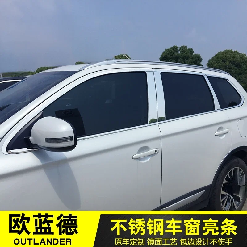 Car Window Pillar Trim Cover Stainless Steel Chrome Decoration For Mitsubishi Outlander 2013-2021 Car Styling