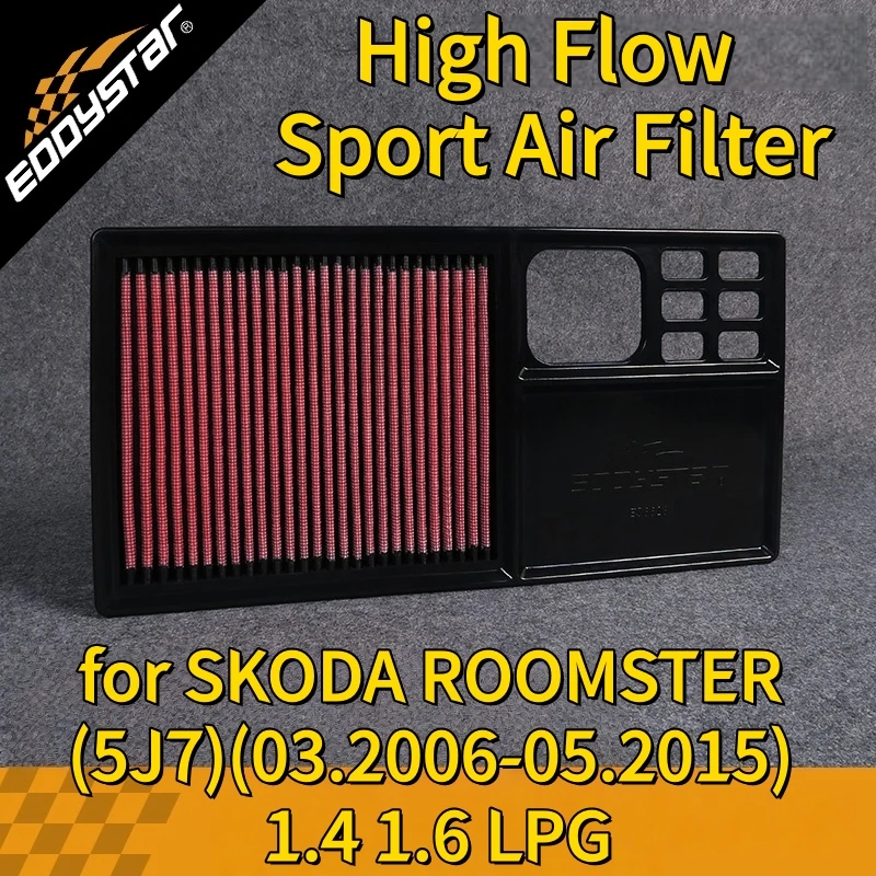 

High Flow Sport Air Filter for SKODA ROOMSTER (5J7)(03.2006-05.2015) 1.4 1.6 LPG Washable Racing Intake Filters
