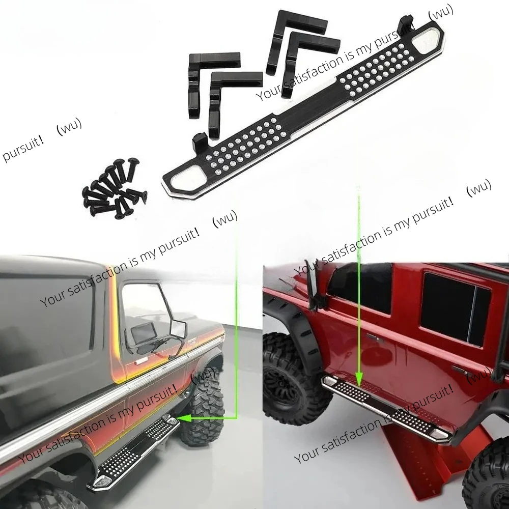 

2 Piece Aluminum Side Metal Cleat Pedal For Traxxas Trx-4 Defender Trx4 Bronco 1/10 Scale Rc Crawler Upgraded Parts