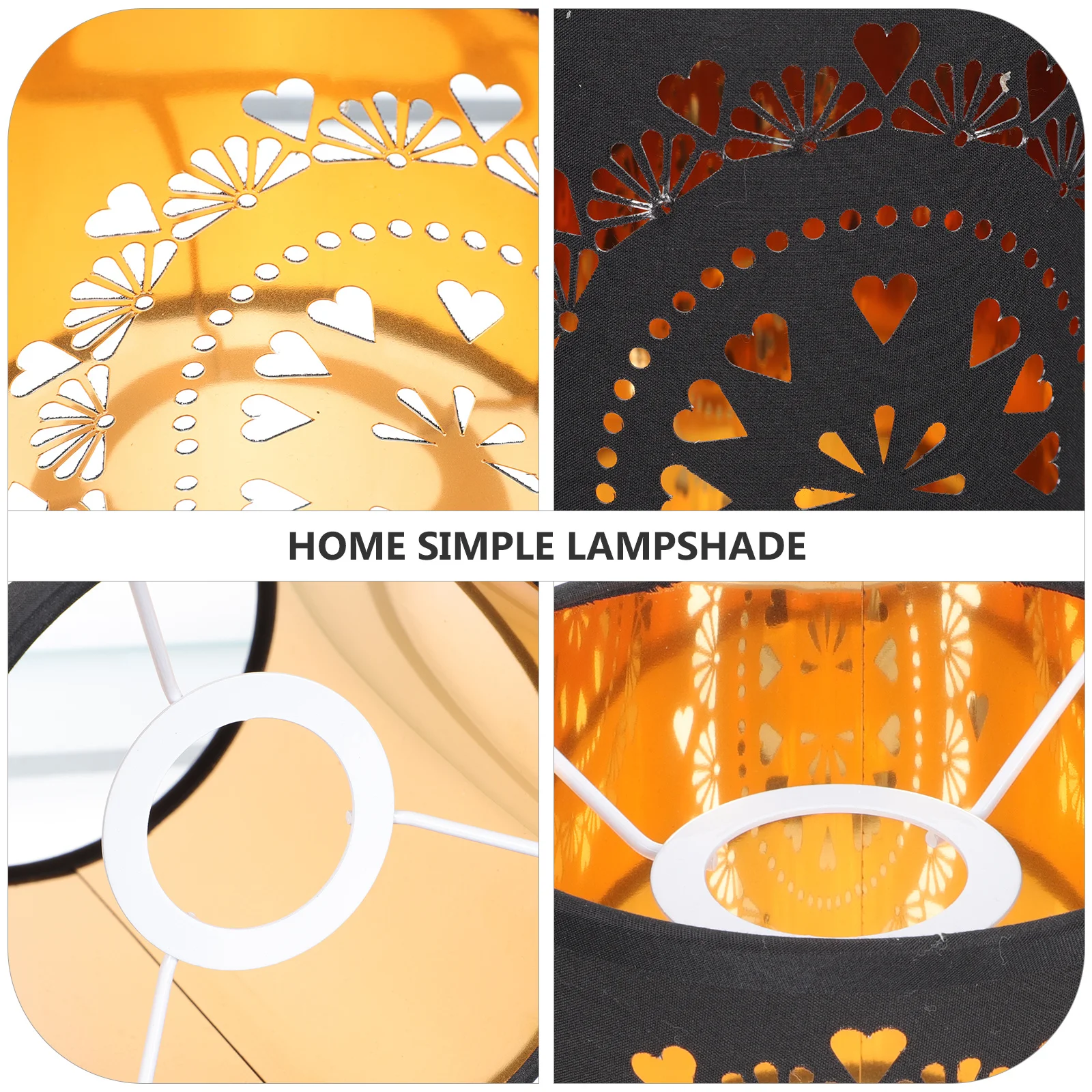 

Vintage Lampshade Home Decor Simple Wall Light Cover Cylindrical Cloth Metal Dust Proof Hollow Shape Gentle Lighting Table