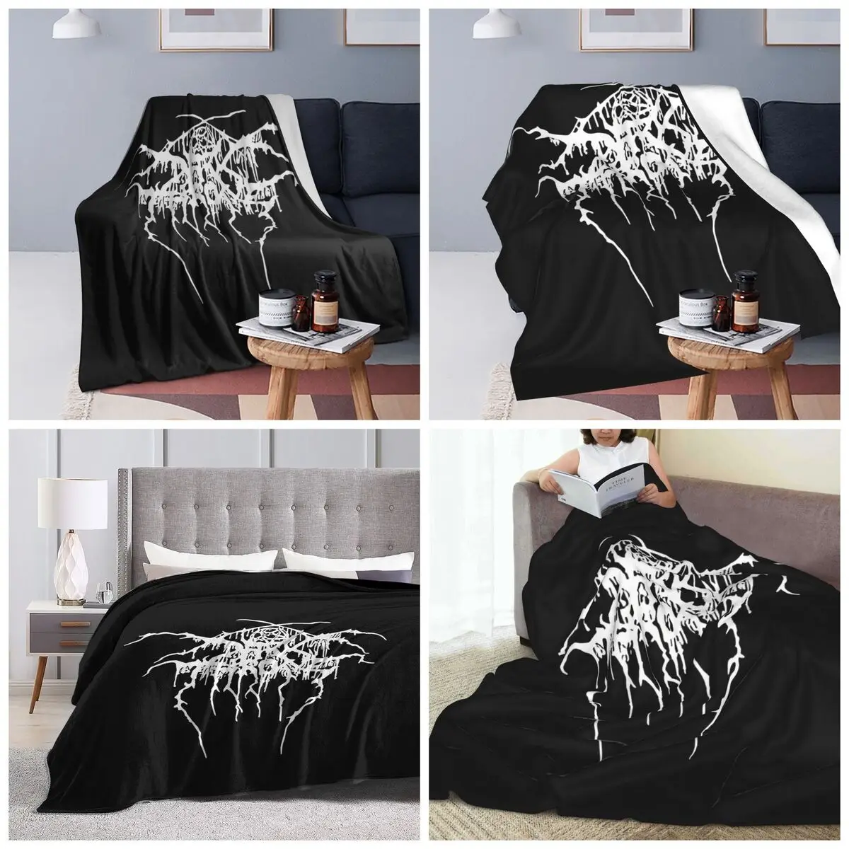 Darkthrones Transilvanians Hunger Norwegian Metal Band Blanket Soft Warm Flannel Throw Blanket Plush for Bed Travel Home Sofa