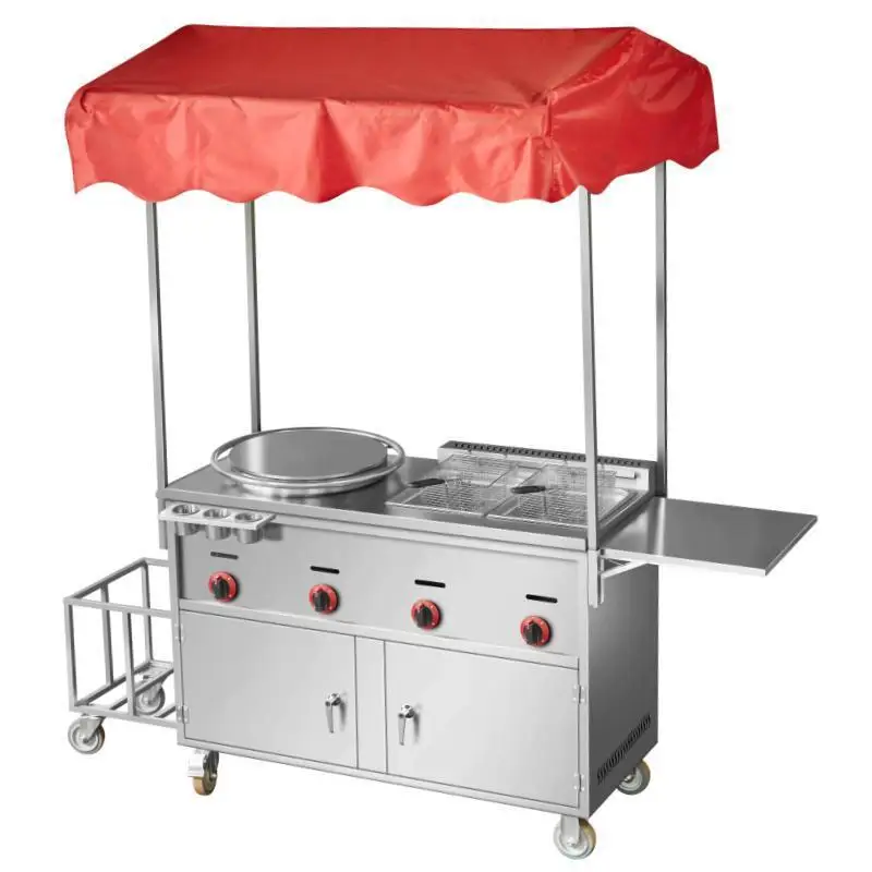 

Блинница, грузовик для еды с фритюрницей, уличная мобильная многофункциональная тележка для закусок, ручная тележка для еды, прицеп для блинов