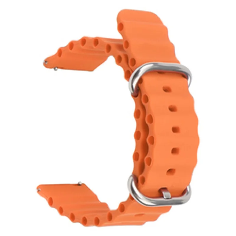 20mm 22mm Liberação Rápida Oceano Pulseira Dupla Fivela Pulseira De Relógio De Silicone para Samsung Galaxy Watch 4/5/5 pro