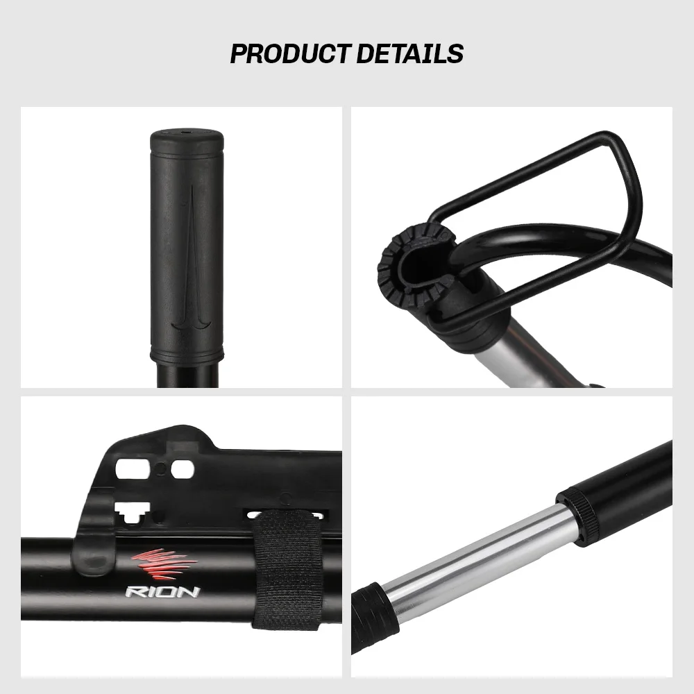 RION BIcycle Pump Road Bike Air Inflator Tire MTB Accessories Portable Balloons High Pressure Floor Injector Lightweight Mini