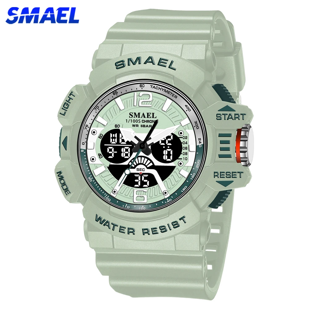 SMAEL Sport Watch for Men Waterproof Wristwatches Student Dual Display Digital Multi-function Stopwatch Clocks 8065 Male Watches