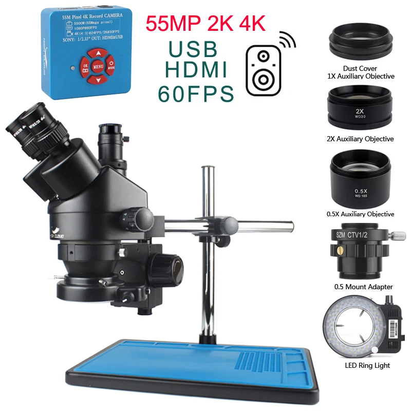 NEW 48MP 4K HDMI USB Industrial Video Digital Microscope Camera 130X Zoom Focus | eBay | 顕微鏡キット 48MP 4K 1080p HDMI USBデジタルビデオ顕微鏡カメラ130x Microscopio 顕微鏡レンズア | 顕微鏡用フィルター | ノーブランド品