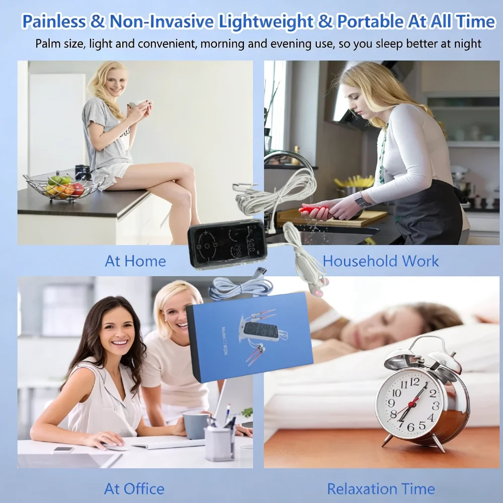 

Professional 1000Hz CES Electrotherapy Device with Patches for Insomnia Physical Therapy and Migraine