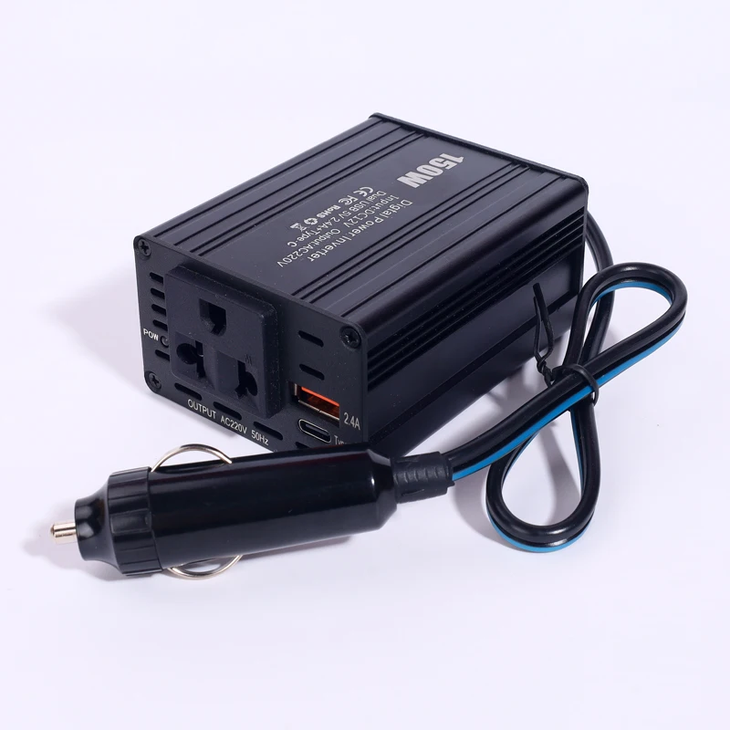 

Автомобильный инвертор, USB-преобразователь напряжения, портативный преобразователь напряжения 12В в 110В/220В, USB-зарядное устройство переменного тока 150Вт