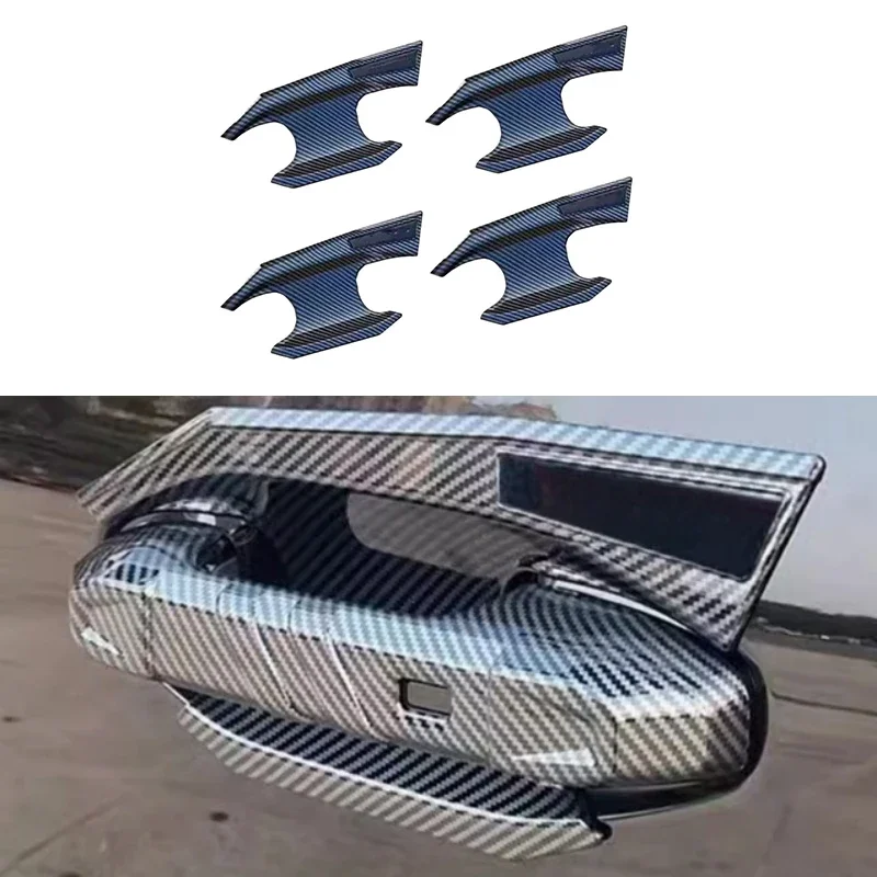 

Car Door Handle Protective Cover Fit for JETOUR Traveler T2 2023-2025 Carbon Fiber Pattern Car Door Bowl Handle Accessories