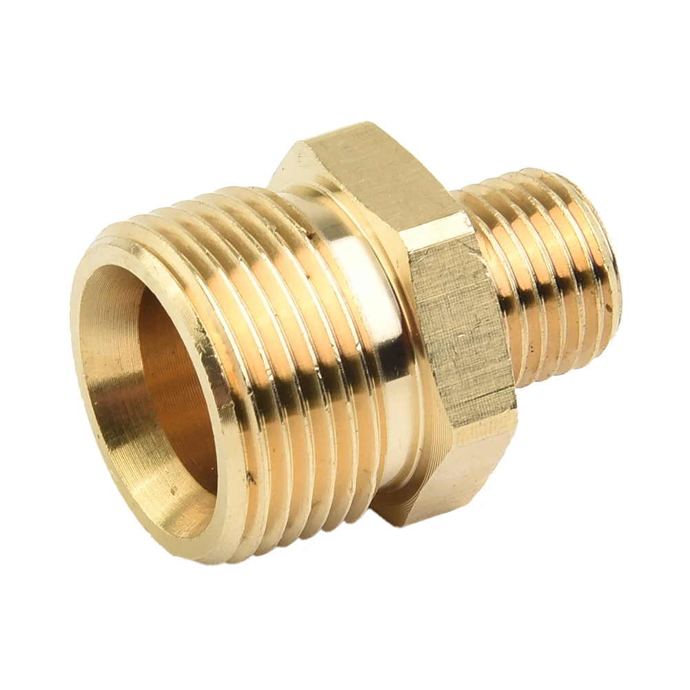 Washer High Pressure Adapter 14mm Male Brass High M22 Pressure 15mm Female Adapter Connector Practical Brand New