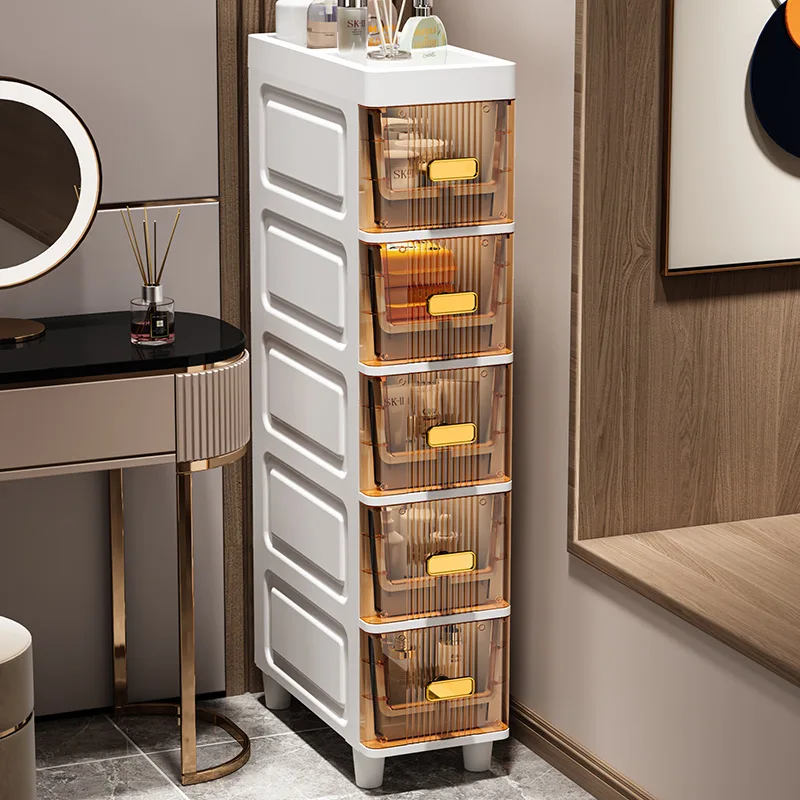 Bathroom Crack Cabinet Storage Shelf Narrow Slit Storage Cabinet Toilet Storage Cabinet Floor Organizer Home Organizer Drawer