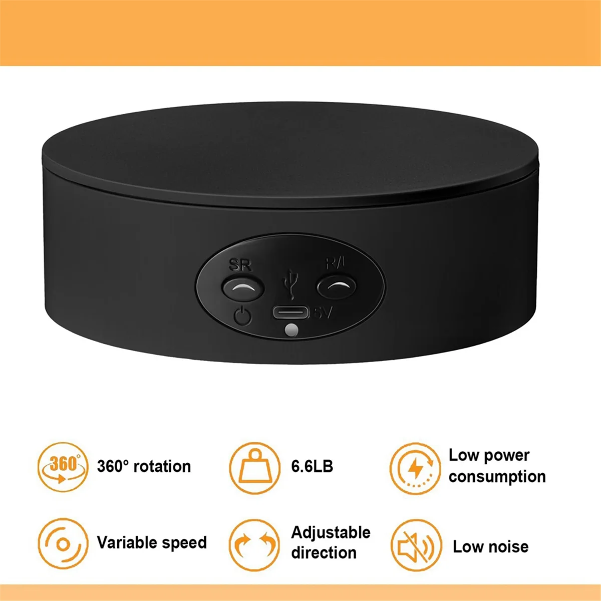 13cm Automatic Turntable, Live Broadcast Jewelry Model Video Electric Rotating Table, Panoramic Display Table B