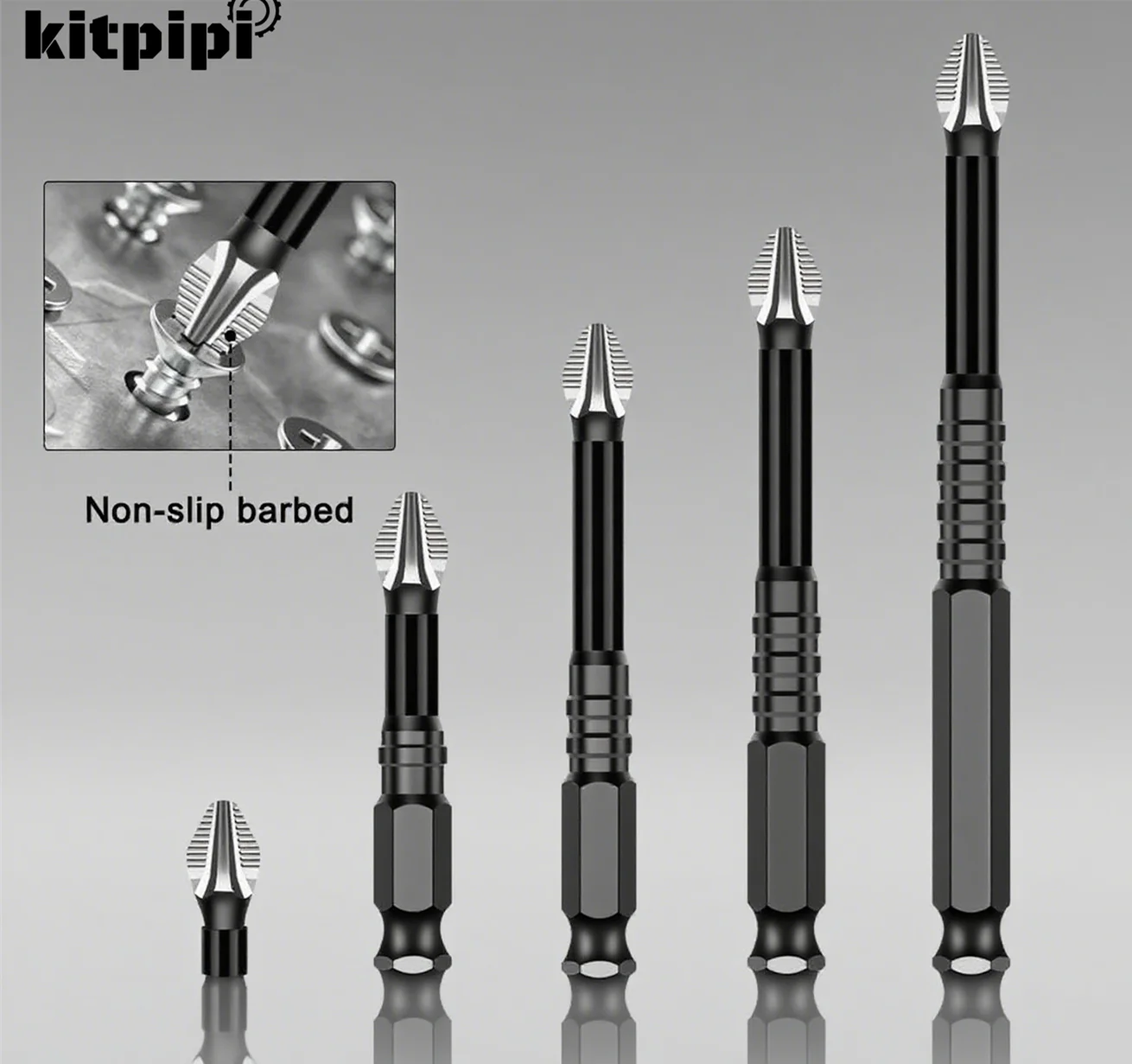 5pcs K5 Non-slip High Hardness Bit Strong Magnetic Screwdriver Non-slip Cross Head Electric Drill Electric Screwdriver Bit Tool