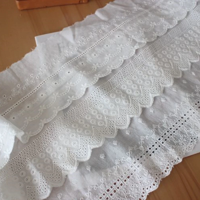 Einseitiger Baumwollfaden für Stickereien, DIY-Kragen- und Ärmelrandmaterial, RS4664, 5 Yards pro Los, 13/14,5 cm Breite – Detail 8