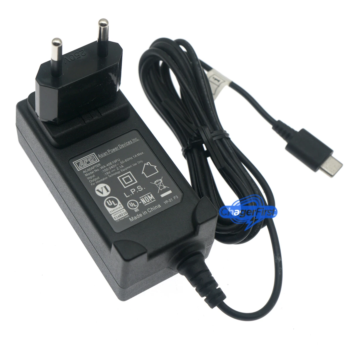 Genuine APD WA-40E19FU 19V 2.1A 40W USB-C AC Adapter for Pokini E11 TERRA Mobile 360-11 V2 V3 V4 ACEMAGIC AX15 TypeC