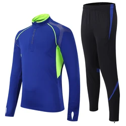 Combinaisons d'entraînement pour hommes, sweat-shirt imprimé à rayures, ensemble de sport, vestes de course à séchage rapide, survêtement de musculation Sportif