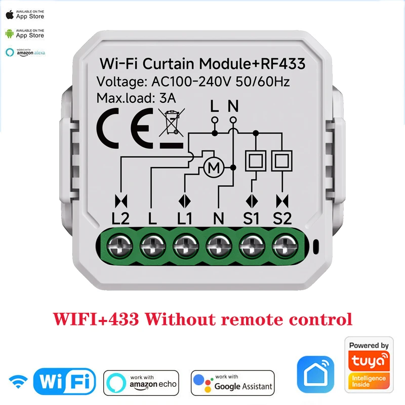 Tuya WiFi ZigBee Vorhangmodul Jalousien Rollladen Elektromotor Smart Vorhangschalter Funktioniert mit Alexa Google Home