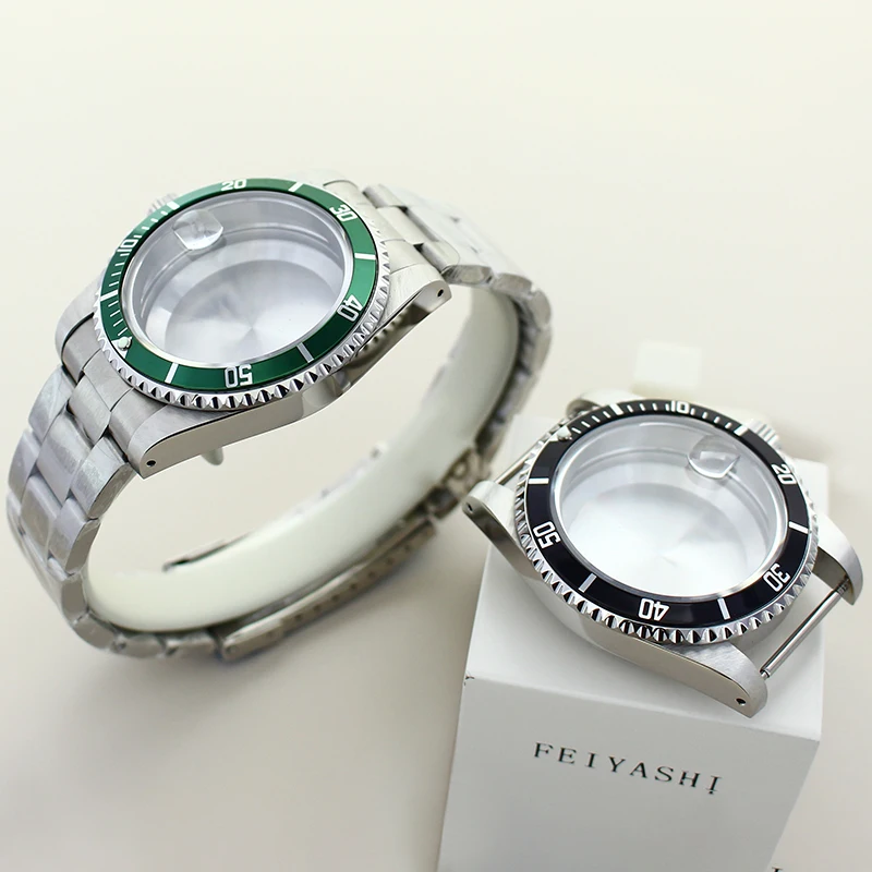 

38MM Vintage Watch Case Steel Bracelet With Sapphire Crystal For Nh35 NH36 NH34 4R36 Movt nh35 Cases Parts for Retro Submariner