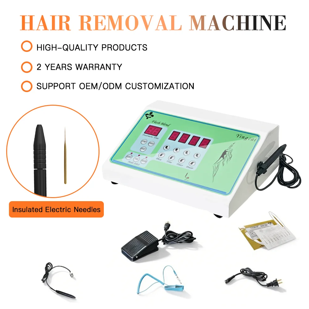 Permanent Hair Removal Machine Mini Portable Painless Electrolysis Hair Removal Device for Men Women Face Body Hair Remove