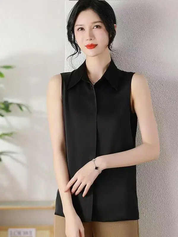 Été femmes coupe ample Svel irt col montant couche de Base débardeur minceur couleur vêtements intérieurs décontracté Faion