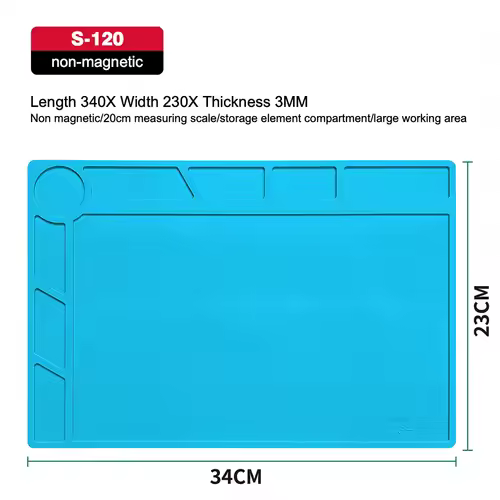 Silicone Soldering Pad Desk Platform Mat for Welding Station Iron Phone PC Repair Magnetic Heat Insulation No Lead S-160 - Image 14