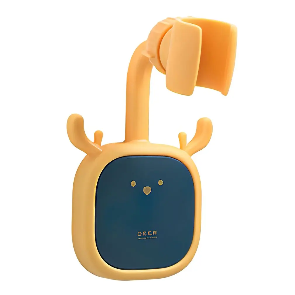 Shower Holder Universal Not Suction Cup Shower Head Holder Punch-Free Bathroom Bracket Adjustable 360° Rotation ABS Fixed Base