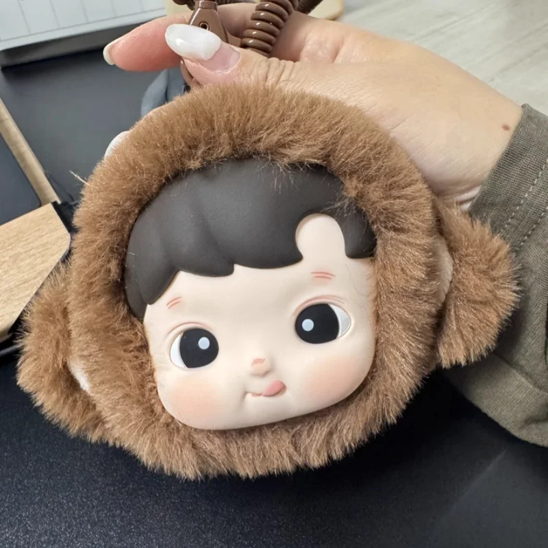 

Подлинный чехол для наушников Popmart Haccipupu с вращающейся часовой машиной, милая кукла, модная игрушка, милый брелок, подарок для девочки